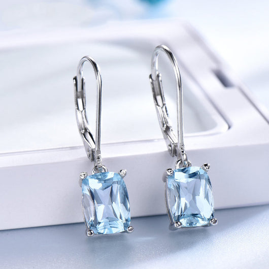 Aretes Colgante de Topacio en Plata 925 para Dama - Image 8