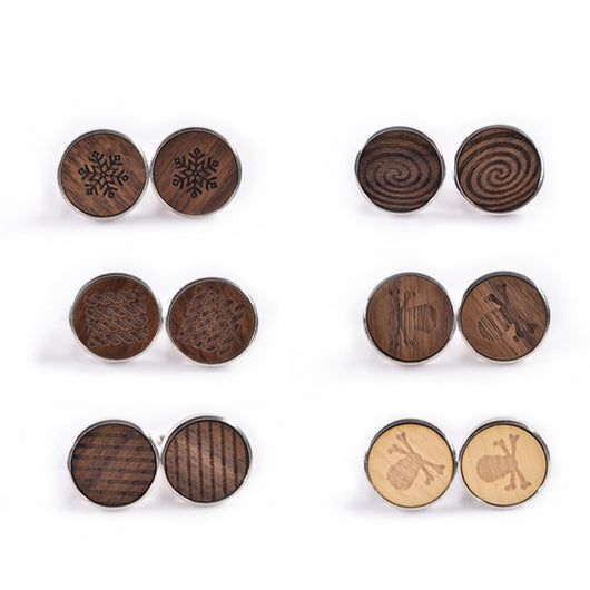 Gemelos Franceses de Madera Redonda - Elegancia Clásica