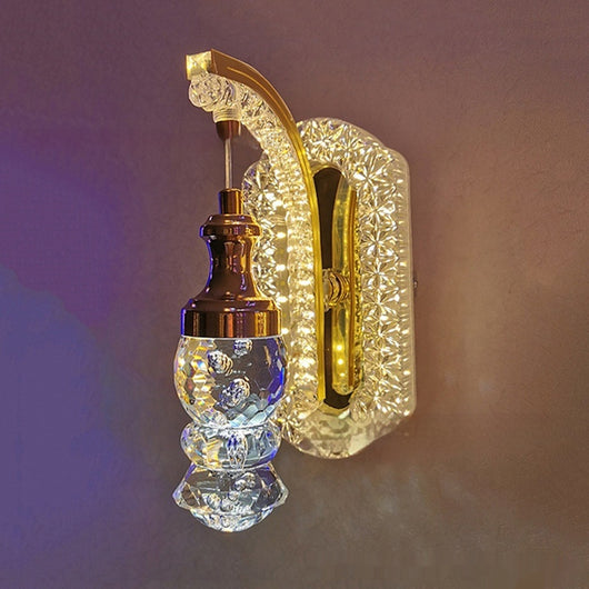 Lámpara de Pared Colgante de Cristal Acrílico Ovalado con Luz Cálida para Hoteles y Dormitorios - Image 25