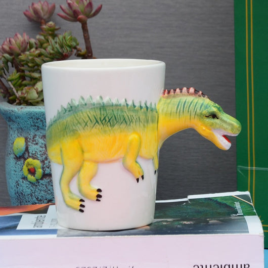 Taza de Cerámica 3D con Forma de Dinosaurio Pintada a Mano - Image 9