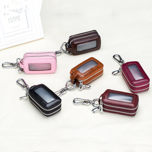 Estuche para Llaves de Cuero Genuino con Doble Cierre
