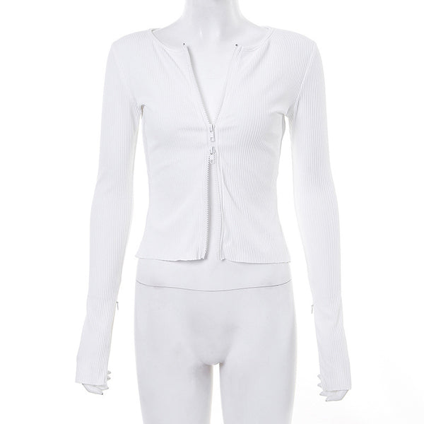 Cardigan Tejido Slim de Manga Larga