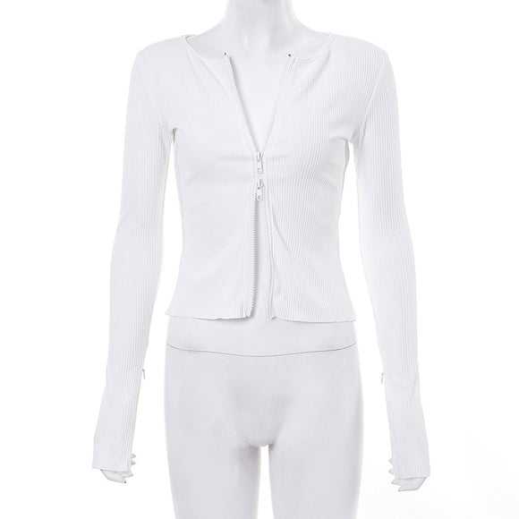 Cardigan Tejido Slim de Manga Larga