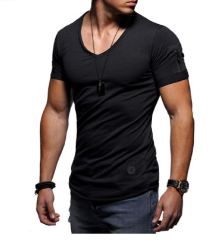 Playera Cuello V Manga Corta para Hombre - Image 4