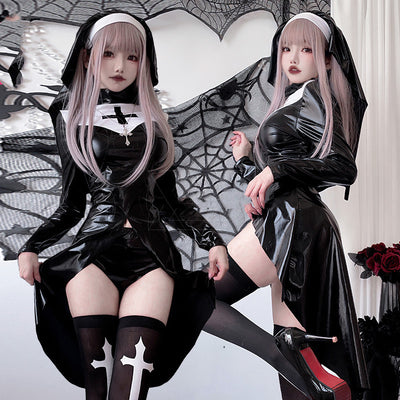 Disfraz de Monja Vampira Gótica - Cosplay Halloween Adulto Estilo Dark - Image 11