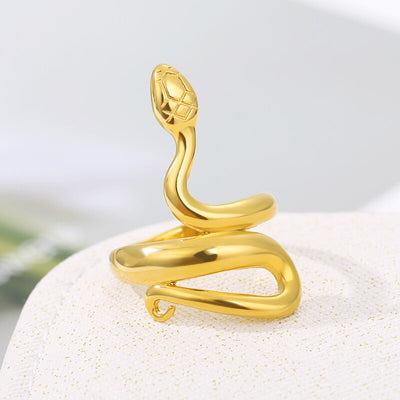 Anillo de Acero Inoxidable Serpentina - Image 6