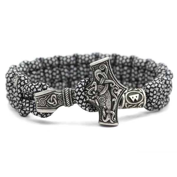 Pulsera Trenzada Martillo de Thor Vintage