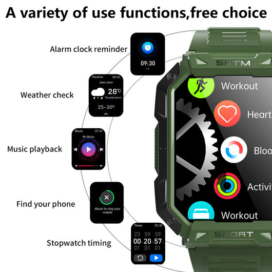 Reloj Inteligente Deportivo F307 con Monitor Cardíaco y Presión Arterial - Image 9