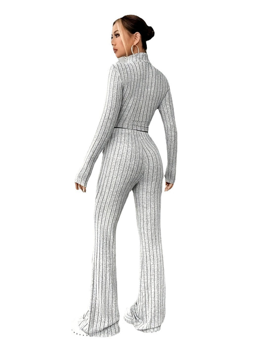 Conjunto de Punto Acanalado para Mujer - Blusa Manga Larga y Pantalón - Image 17