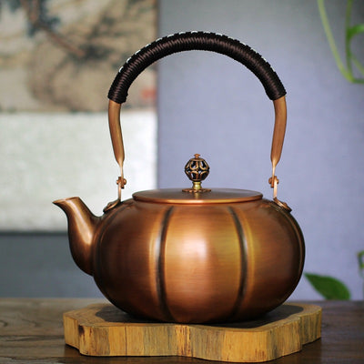 Hervidor de Cobre Puro Diseño Calabaza Gran Capacidad - Image 11