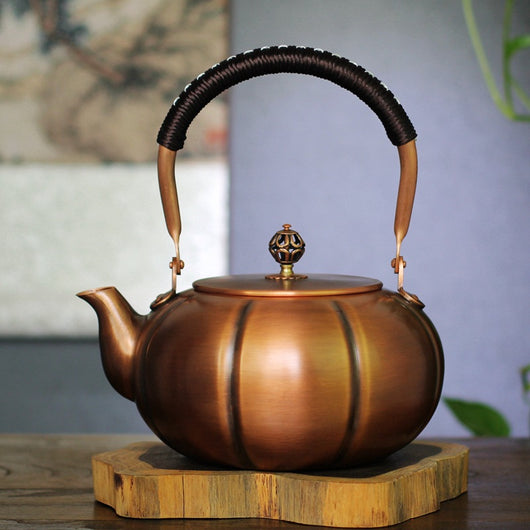 Hervidor de Cobre Puro Diseño Calabaza Gran Capacidad - Image 11