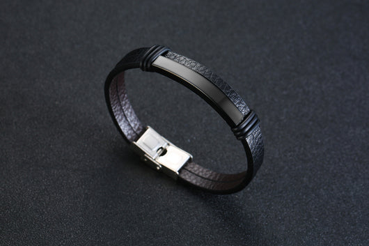 Pulsera de Acero Inoxidable y Cuero - Image 16