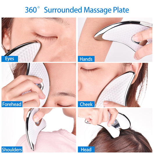 Masajeador Facial Vibrante Recargable con Raspador de Gua Sha - Image 4