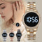 Reloj Deportivo LED Resistente al Agua con Doble Fila de Diamantes