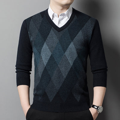 Suéter Cuello V Grueso para Hombre - Prenda Base Térmica - Image 10