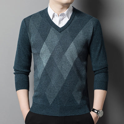 Suéter Cuello V Grueso para Hombre - Prenda Base Térmica - Image 11