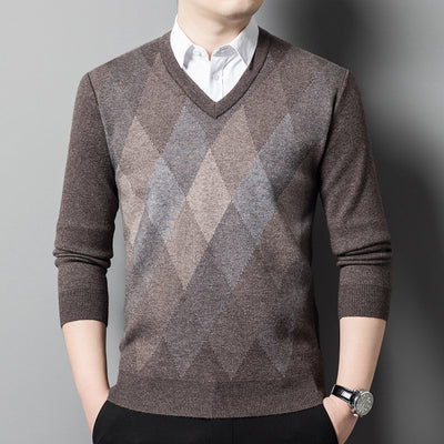 Suéter Cuello V Grueso para Hombre - Prenda Base Térmica - Image 12