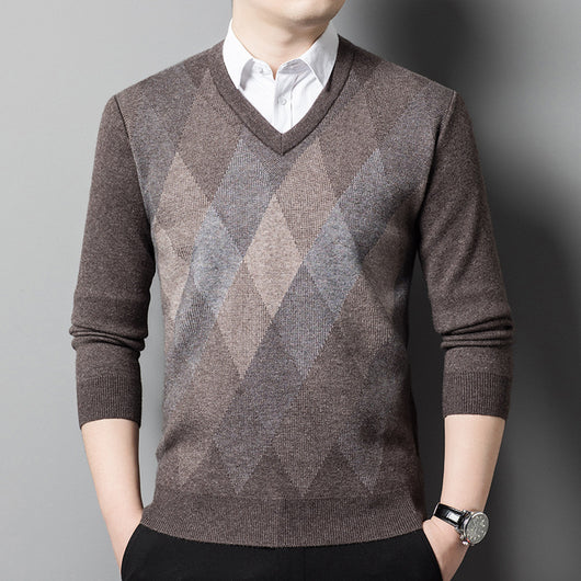 Suéter Cuello V Grueso para Hombre - Prenda Base Térmica - Image 12