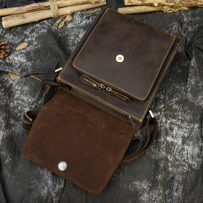 Bolsa de Cuero Vintage Crazy Horse para Hombre - iPad y Documentos - Image 2