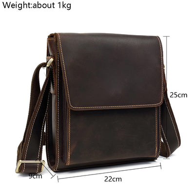 Bolsa de Cuero Vintage Crazy Horse para Hombre - iPad y Documentos - Image 7