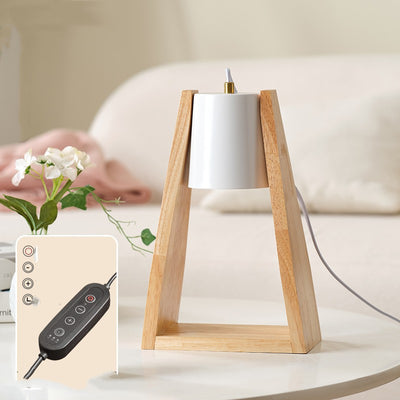 Luz Nocturna de Madera con Vela Derretible Estilo Japonés Regulable - Image 8