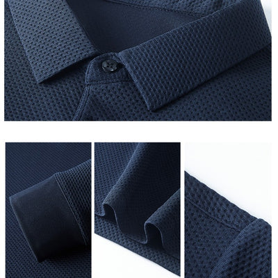 Camiseta Manga Larga Cuadros Panal Otoñal para Hombre - Image 11