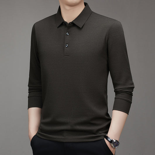Camiseta Manga Larga Cuadros Panal Otoñal para Hombre - Image 14