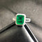 Light Luxury And Exquisite Square Emerald Ring Niche Design Jewelry Verde 6
