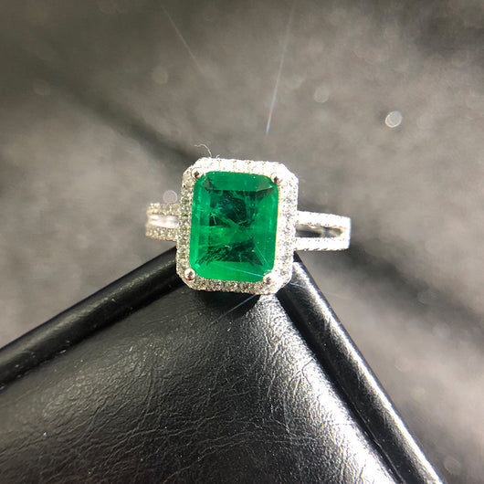 Anillo de Esmeralda Cuadrada Lujo Minimalista Diseño Exclusivo - Image 10