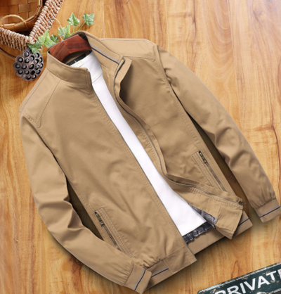 Chaqueta Deportiva Casual de Algodón Lavado Oversize para Hombre Talla Grande - Image 10