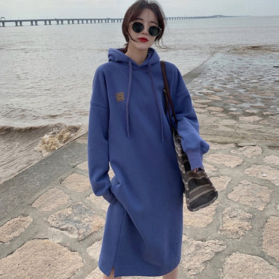Vestido Sudadera con Capucha Brushed para Mujer - Image 9