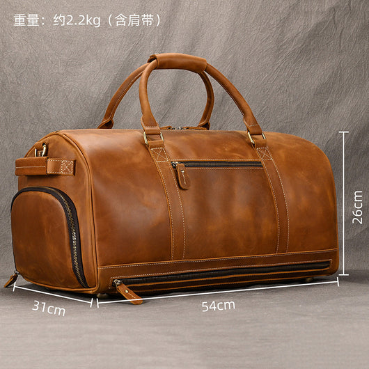 Bolsa de Viaje Ejecutiva en Cuero Genuino - Gran Capacidad para Hombre - Image 11