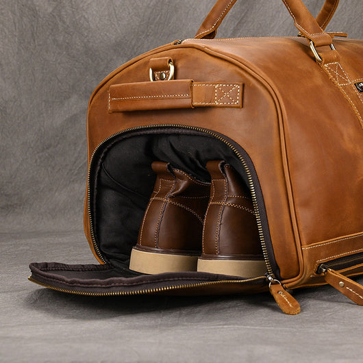 Bolsa de Viaje Ejecutiva en Cuero Genuino - Gran Capacidad para Hombre - Image 12