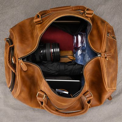 Bolsa de Viaje Ejecutiva en Cuero Genuino - Gran Capacidad para Hombre - Image 13