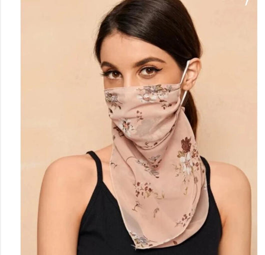 Pañuelo Triangular Delgado para Afinar el Rostro con Sujeción en Orejas - Image 17