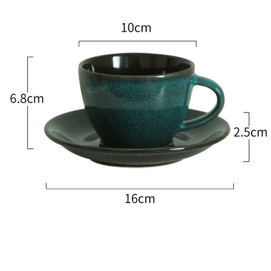 Juego de Taza y Platillo de Cerámica Retro con Personalidad Creativa - Image 7