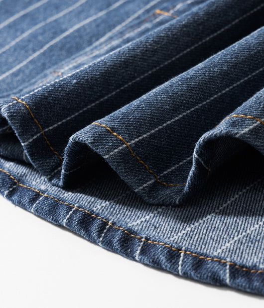 Camisa Denim a Rayas con Efecto Vintage Desgastado - Image 54