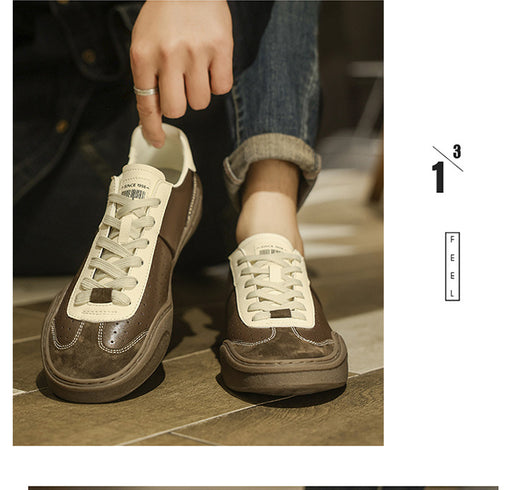 Zapatos Casuales de Cuero Genuino con Plataforma y Detalles en Contraste - Image 10