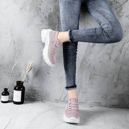 Zapatillas Blancas Transpirables para Niñas con Tejido Volador - Image 11