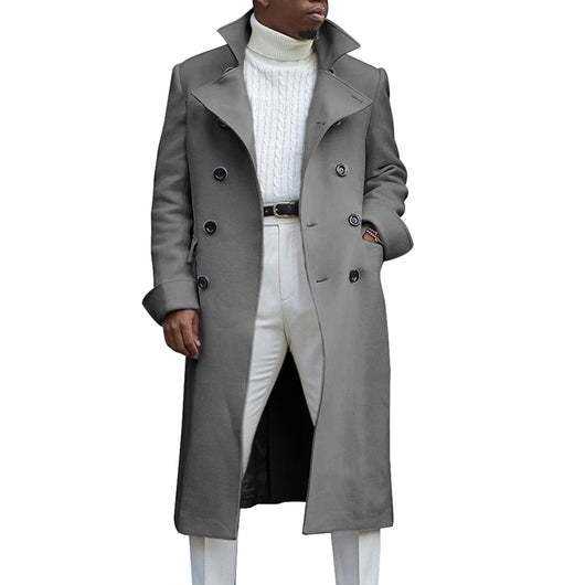 Abrigo Trench Coat Doble Botonadura para Hombre - Otoño e Invierno - Image 6
