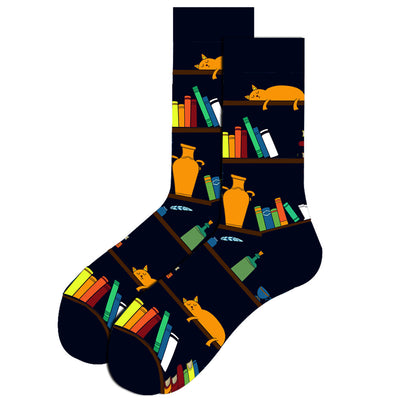 Calcetines Navideños para Hombre - Diseño Alce y Papá Noel en Algodón Premium - Image 69