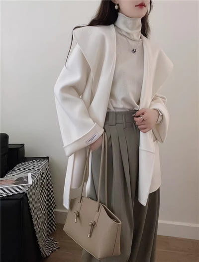 Abrigo de Lana Reversible Doble Faz para Otoño e Invierno - Cashmere Premium Talla Pequeña - Image 17