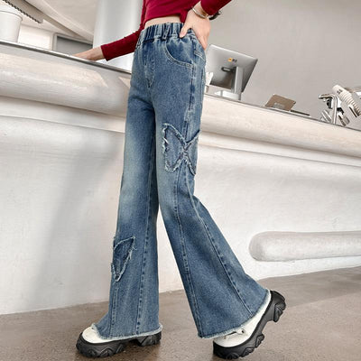 Pantalones Vaqueros Elásticos Casuales Versátiles para Niñas - Image 3