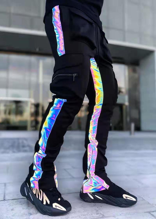 Pantalones Casuales para Hombre con Franjas Reflectantes en los Tobillos - Image 8