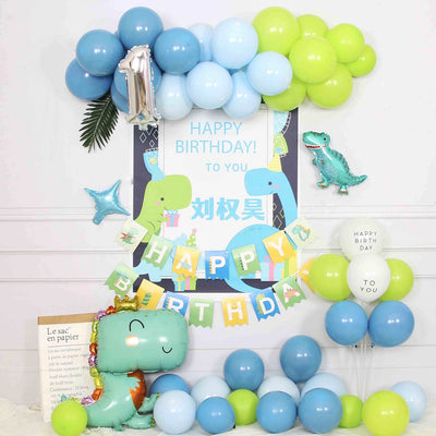Fondo Decorativo Dinosaurios con Globos para Cumpleaños Infantil - Image 10