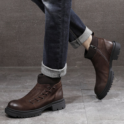 Botas Altas de Trabajo Estilo Británico para Hombre - Image 4