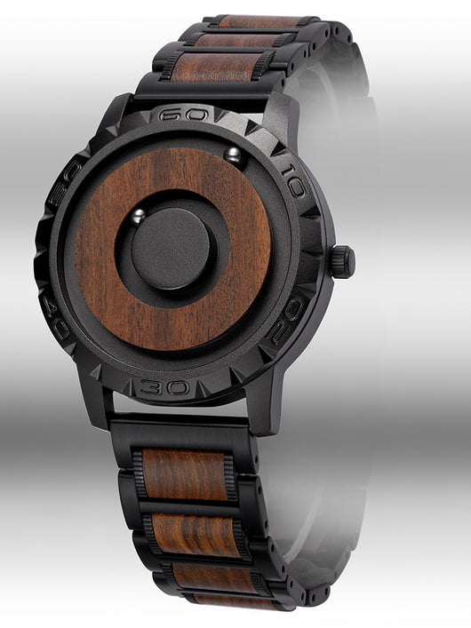 Reloj Minimalista de Bola Magnética en Palo de Rosa Sudafricano - Image 8