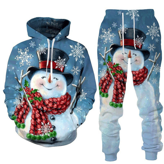 Sudadera con Capucha Estampado Muñeco de Nieve 3D - Conjunto Navideño - Image 6