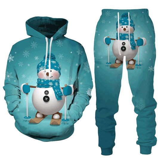 Sudadera con Capucha Estampado Muñeco de Nieve 3D - Conjunto Navideño - Image 9