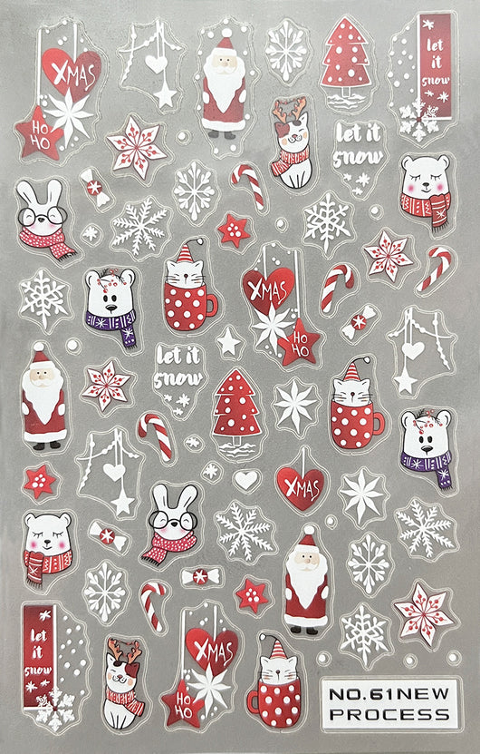 Calcomanías de Uñas Navideñas Mate Resistentes y Delgadas - Image 9